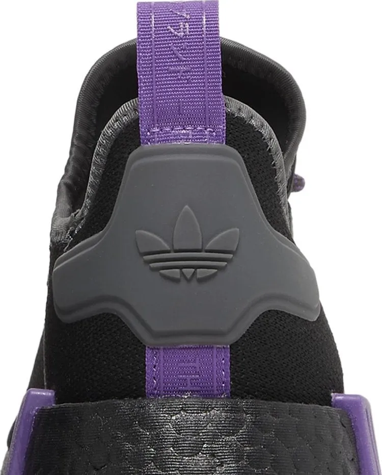 Adidas NMD_R1 'Black Active Purple' sneakers, black