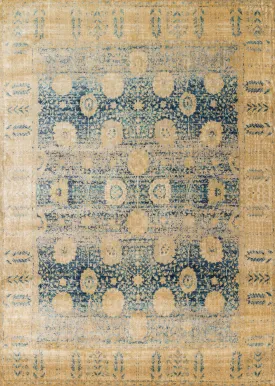 Anastasia Rug in Blue & Gold