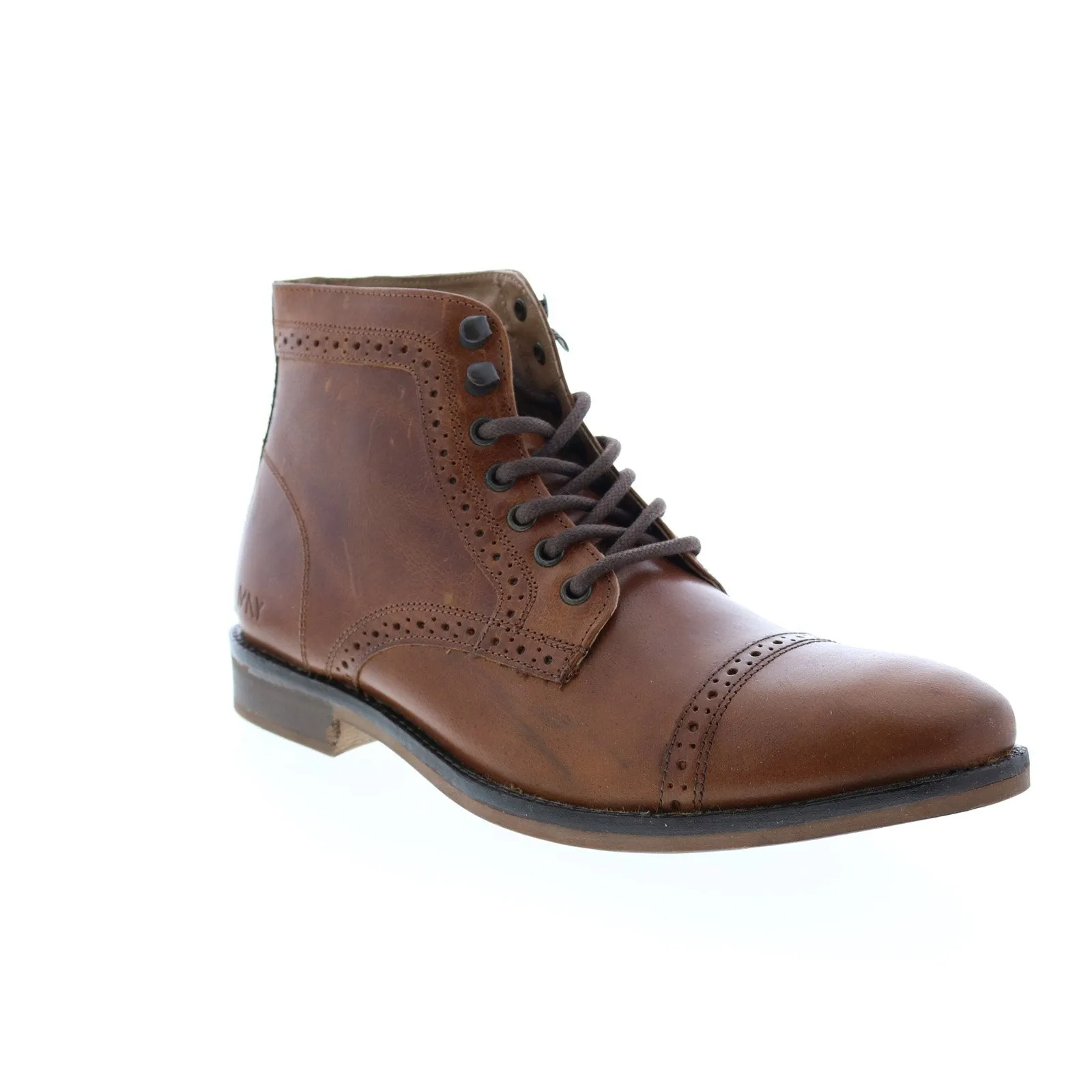 Andrew Marc Clay NYCLAYL-2178 Mens Brown Leather Casual Dress Boots