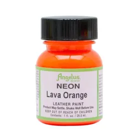 ANGELUS Leather Paint 1oz - Neon Lava Orange