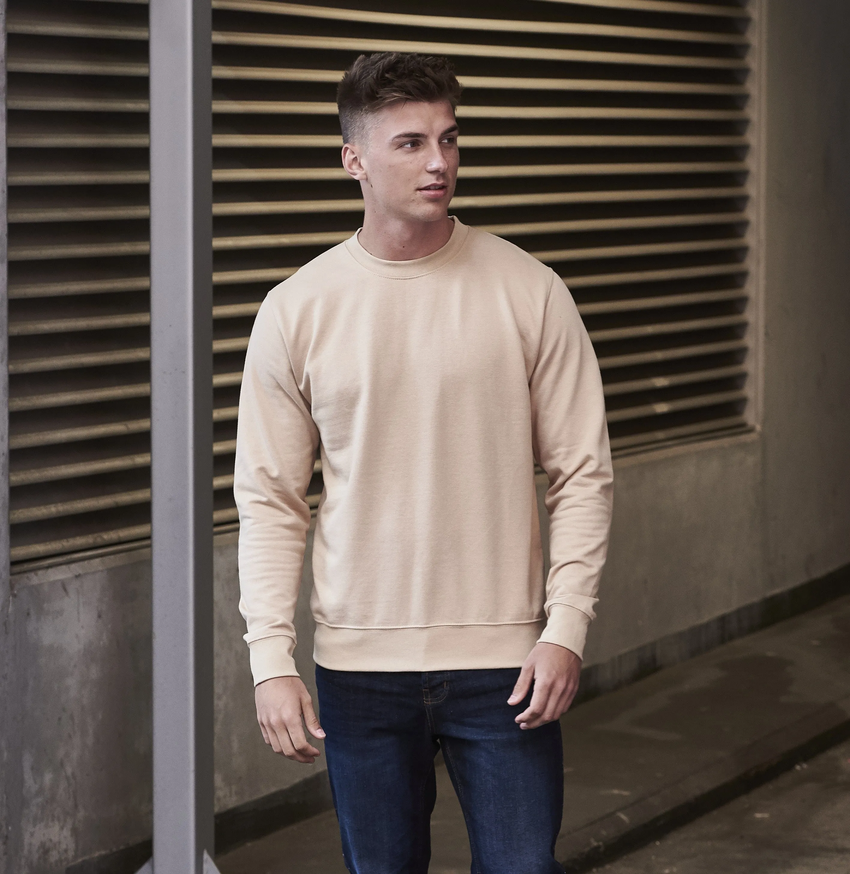 AWDis Sweatshirt | NATURAL STONE