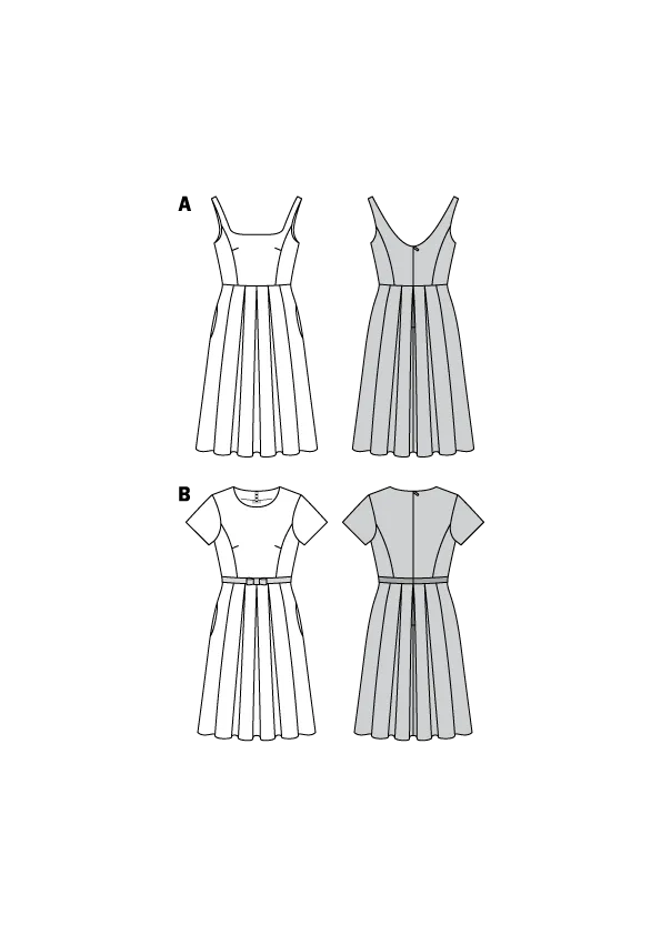 Burda 6343 Misses' pinafore dress sewing pattern