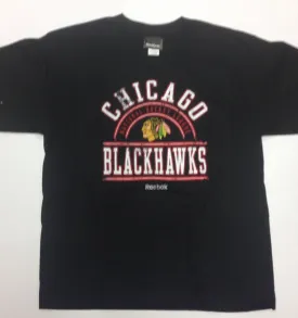 Chicago Blackhawks Reebok Black Logo Youth Shirt