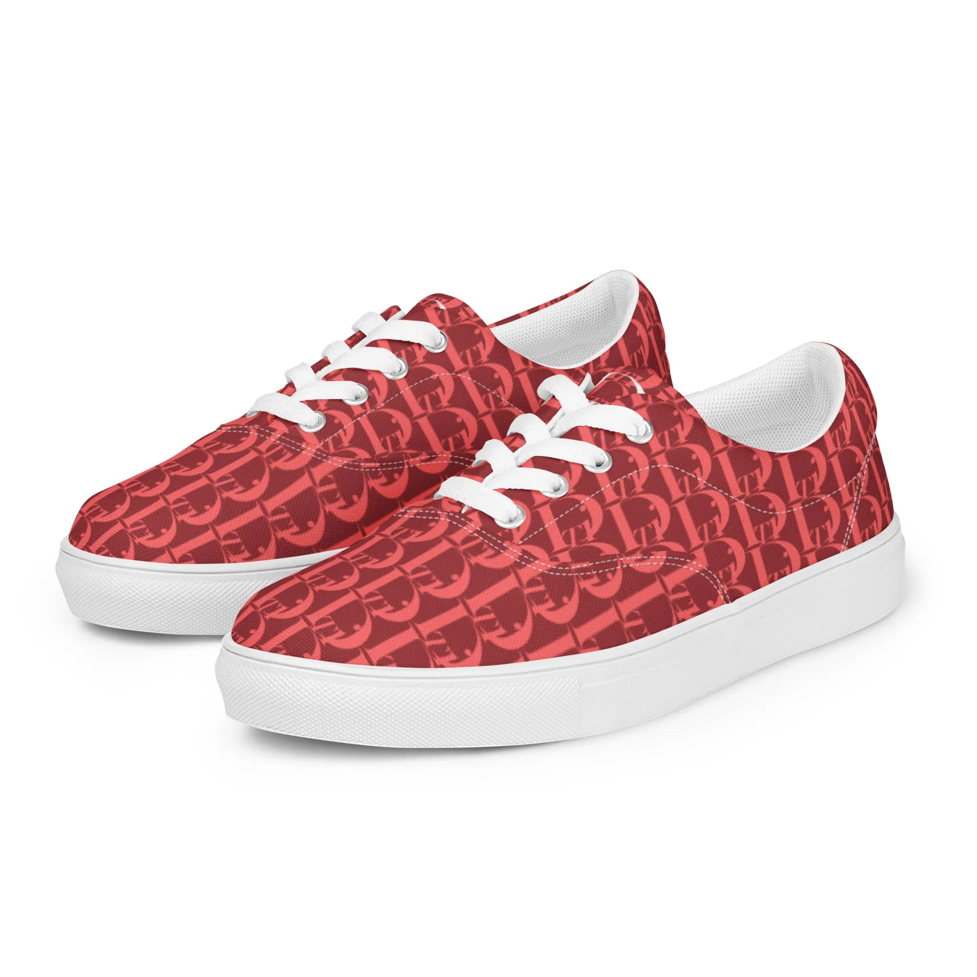 Descendants of the Island Strawberry Coral Men’s lace-up canvas shoes