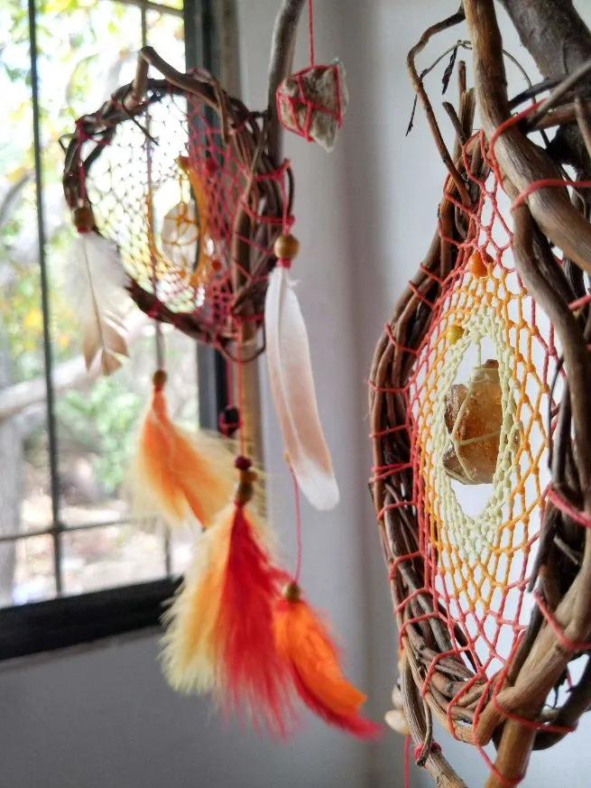 Dreamcatcher with energetic stones Earth Style