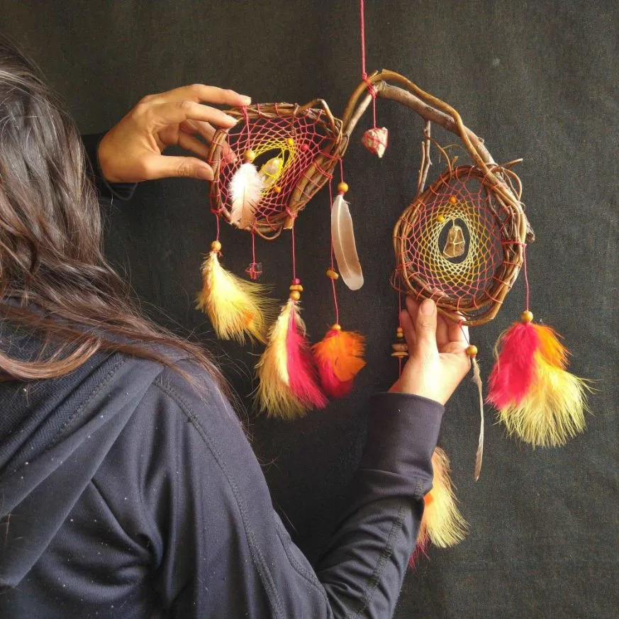 Dreamcatcher with energetic stones Earth Style