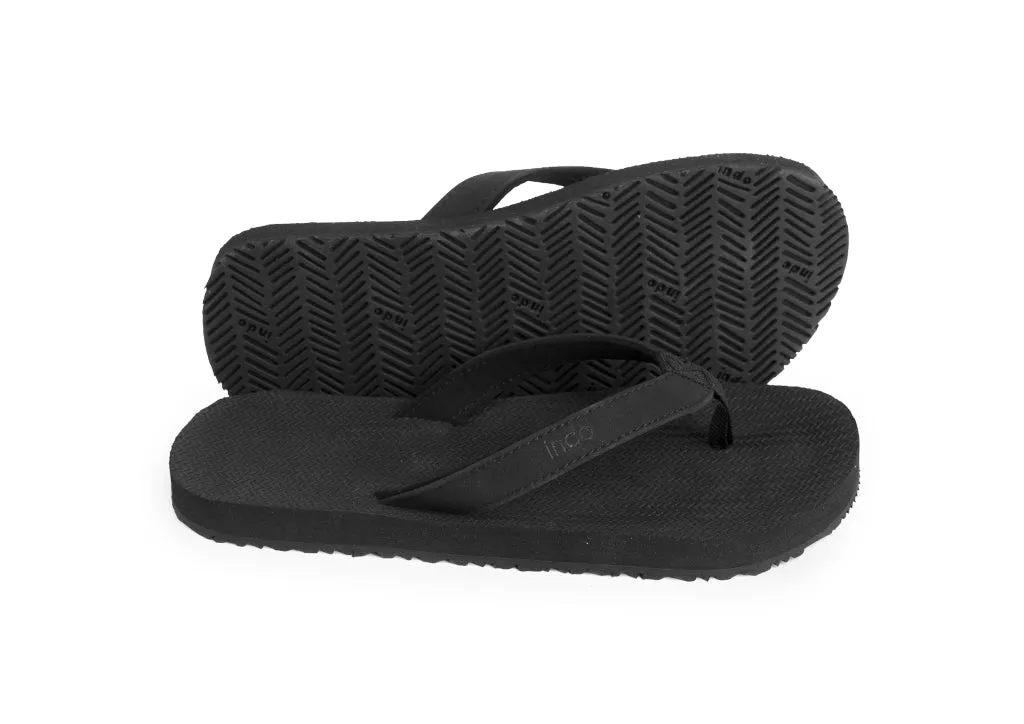 Indosole Essentials Flip Flops Groms Black