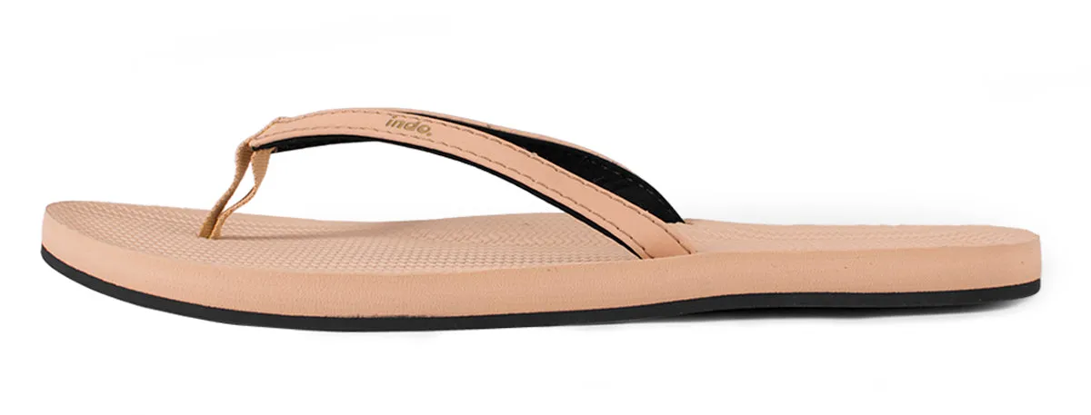 Indosole Essentials Flip Flops Women Light Soil