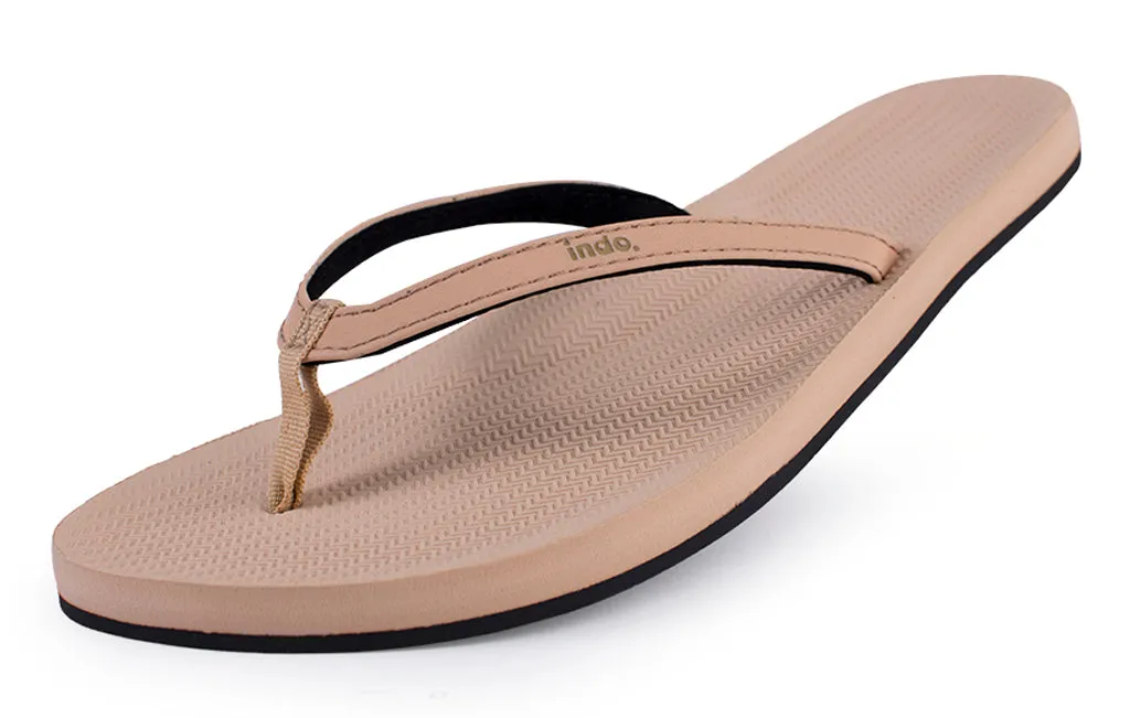 Indosole Essentials Flip Flops Women Light Soil