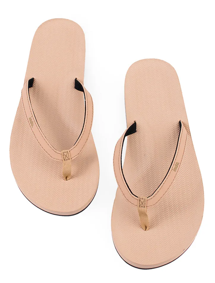 Indosole Essentials Flip Flops Women Light Soil