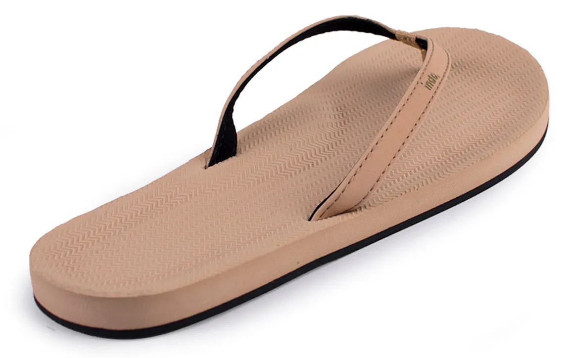 Indosole Essentials Flip Flops Women Light Soil