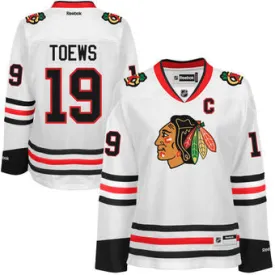 Jonathan Toews #19 Chicago Blackhawks White Reebok Premier Women's Jersey