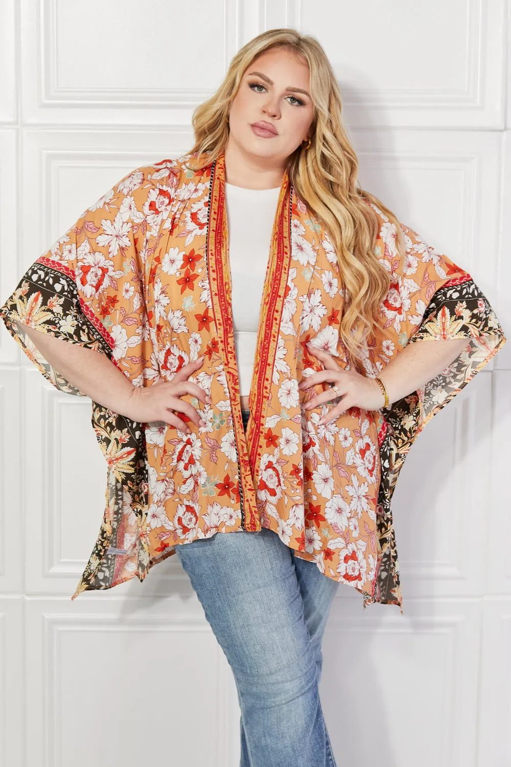 Justin Taylor Peachy Keen Cover-Up  Kimono - Ships from The USA