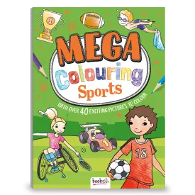 Mega Colouring 48 Page Colouring Book: Sports