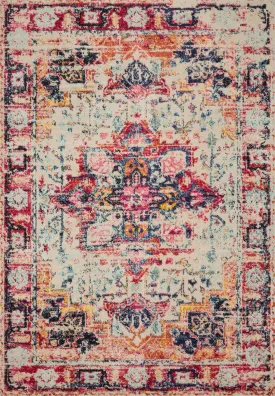 Nadia Rug in Ivory & Fiesta