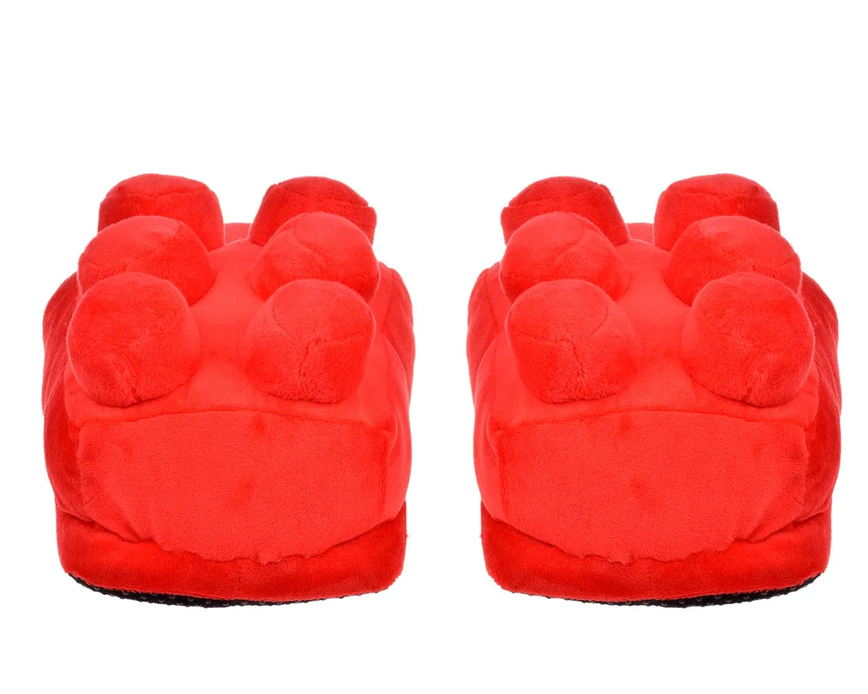 One Size Building Block Slippers - Red