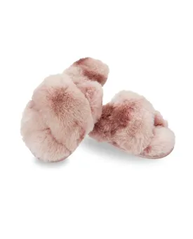 Pink Fur Slippers