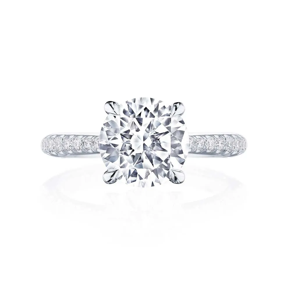 Platinum French Pave RoyalT Diamond Engagement Ring