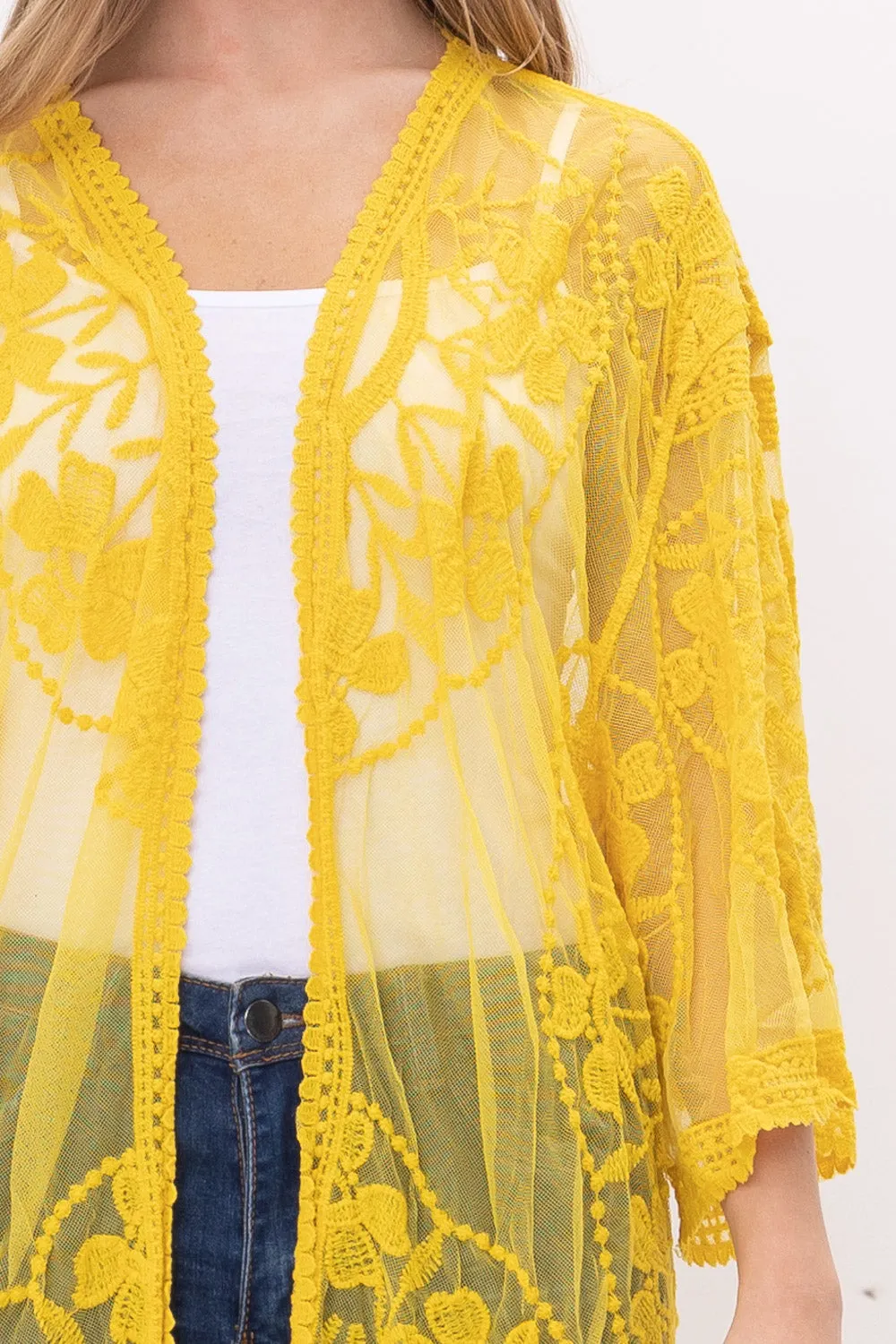 RAJ ANAISA LACE DUSTER KIMONO