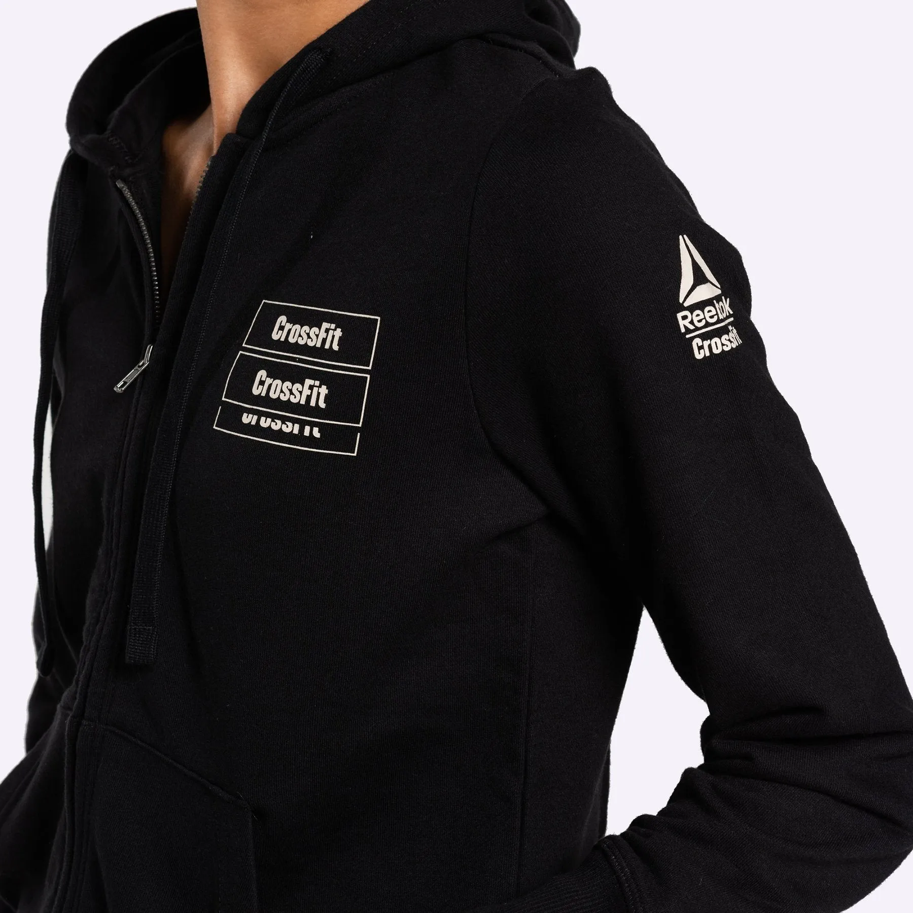 Reebok - CrossFit Women's Full-Zip Hoodie - BLACK