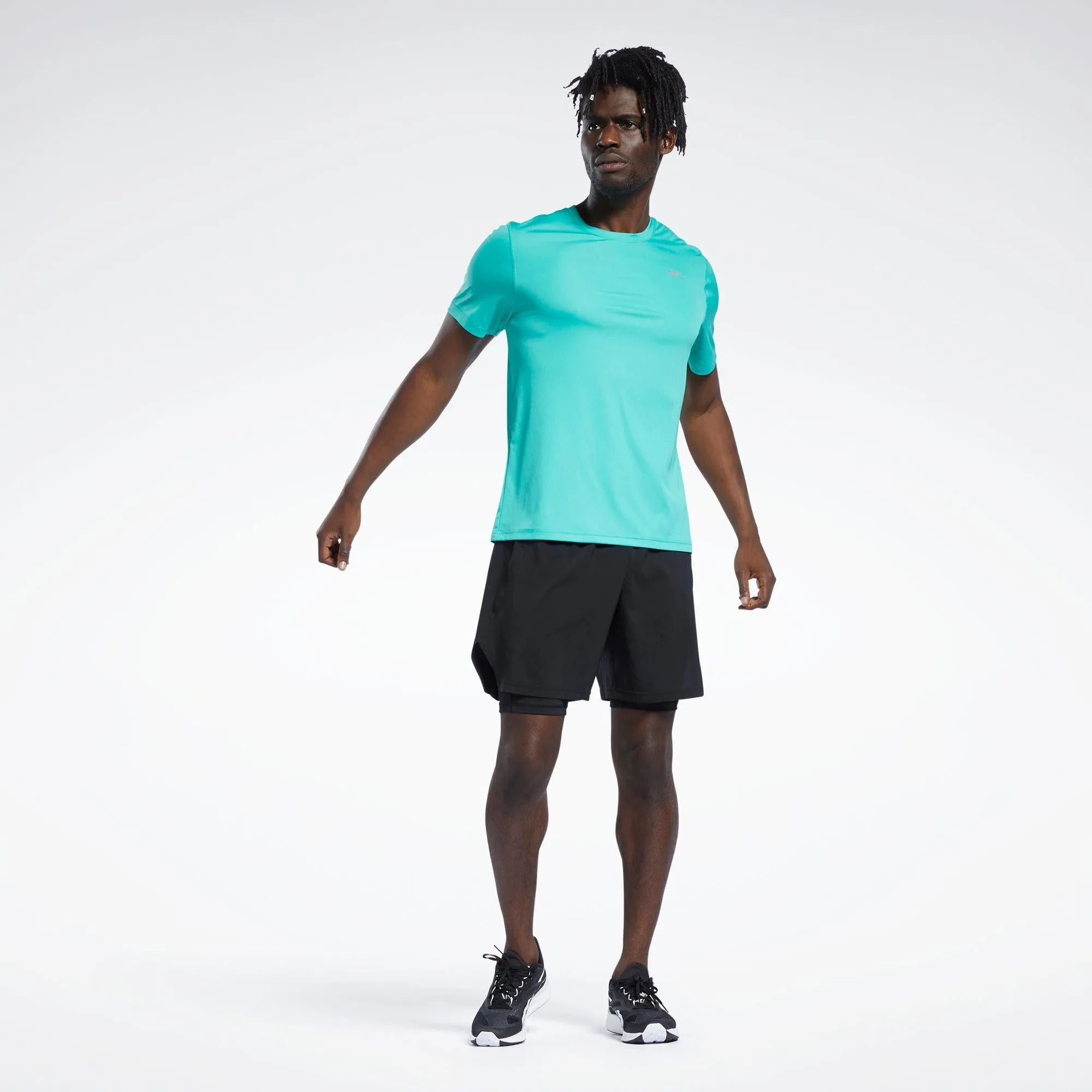 reebok running two-in-one  men's shorts