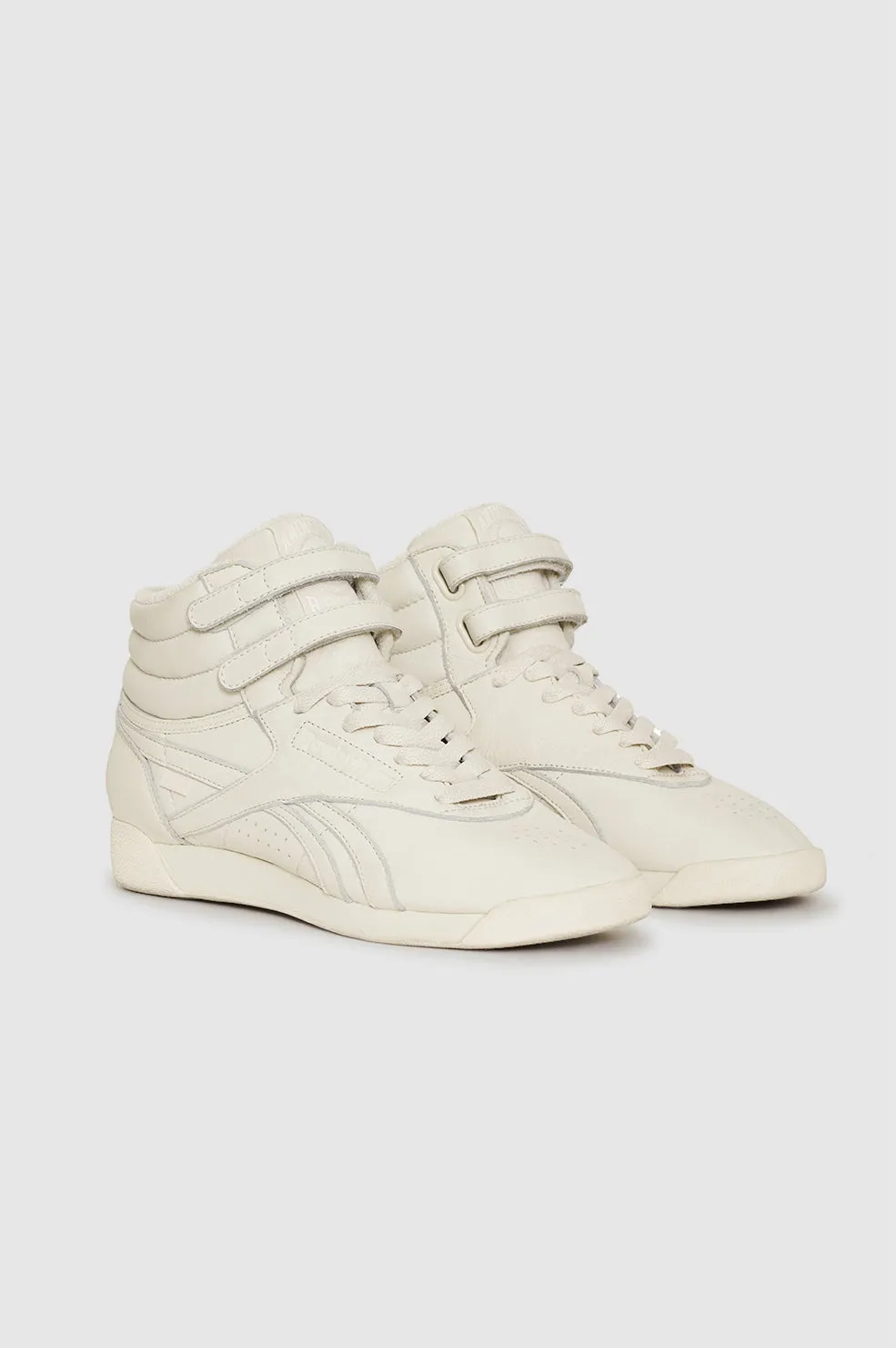 Reebok x ANINE BING Freestyle Hi Shoes - Bone White