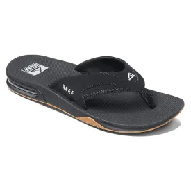 Reef Men's Fanning Flip Flops- Black / Silver