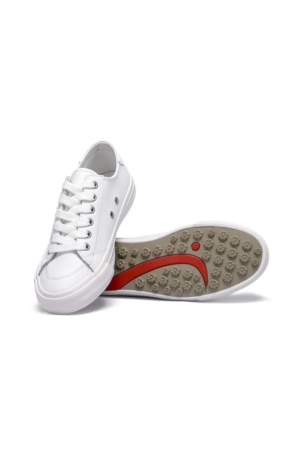 Spikeless White Leather Traveler Shoe - FINAL SALE