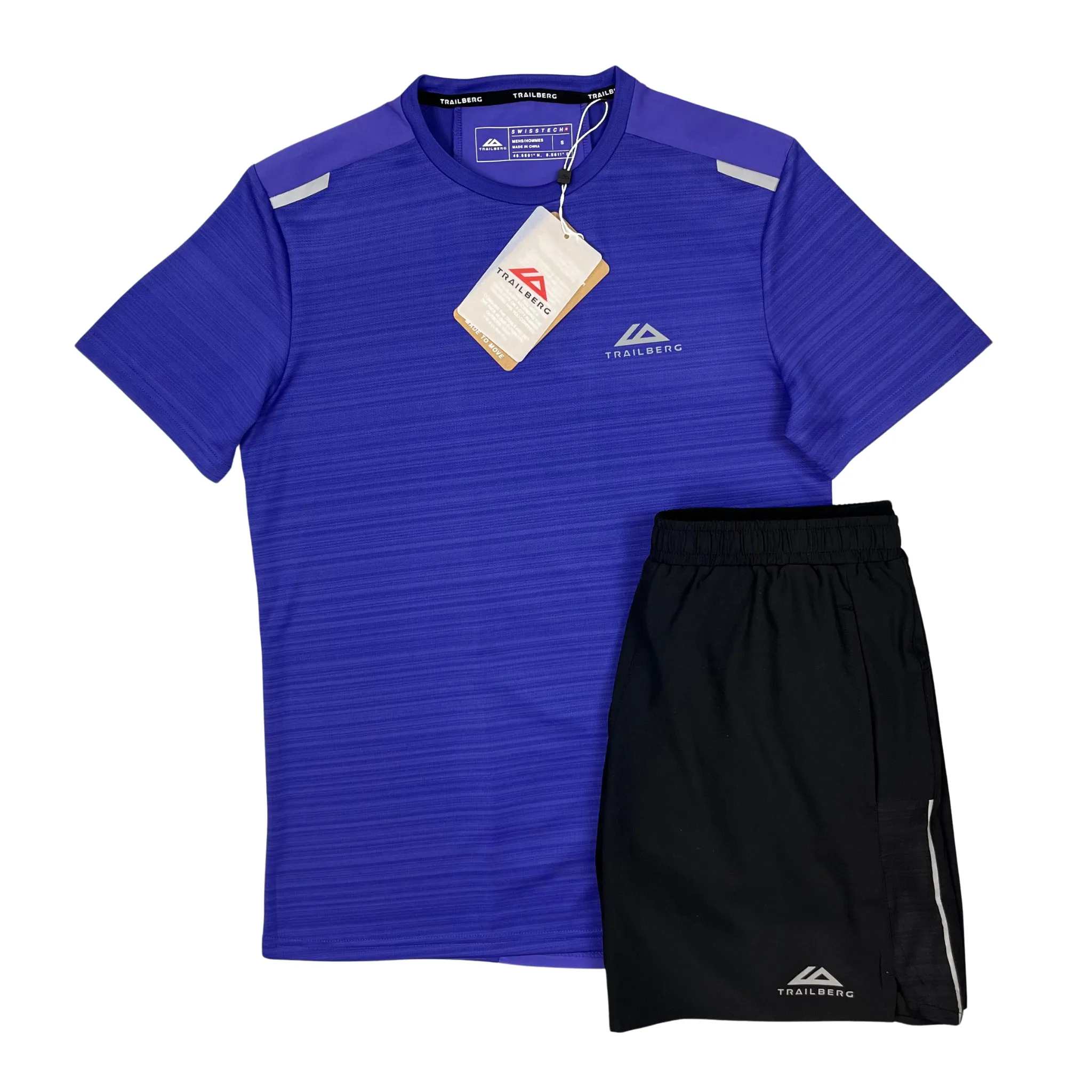 Trailberg Cloud T-Shirt / Shorts Set - Purple / Black