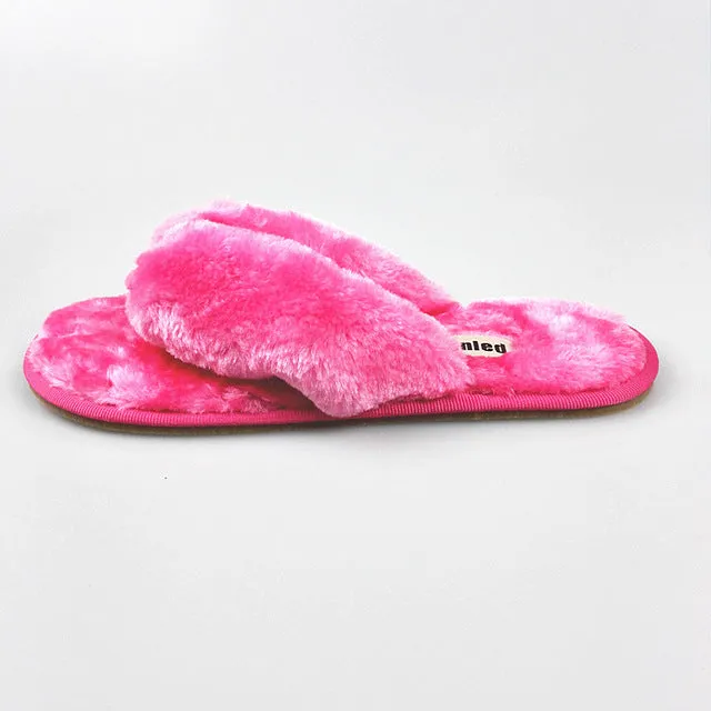 VANLED 14 Colors Fashion Spring Summer Winter Home Cotton Plush Slippers Women Indoor\ Floor Flip Flops Flat Shoes Girls Gift